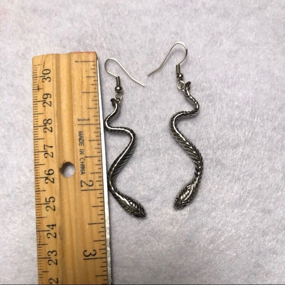 Snake Dangle Drop Earrings for Halloween - Picture 4 of 5